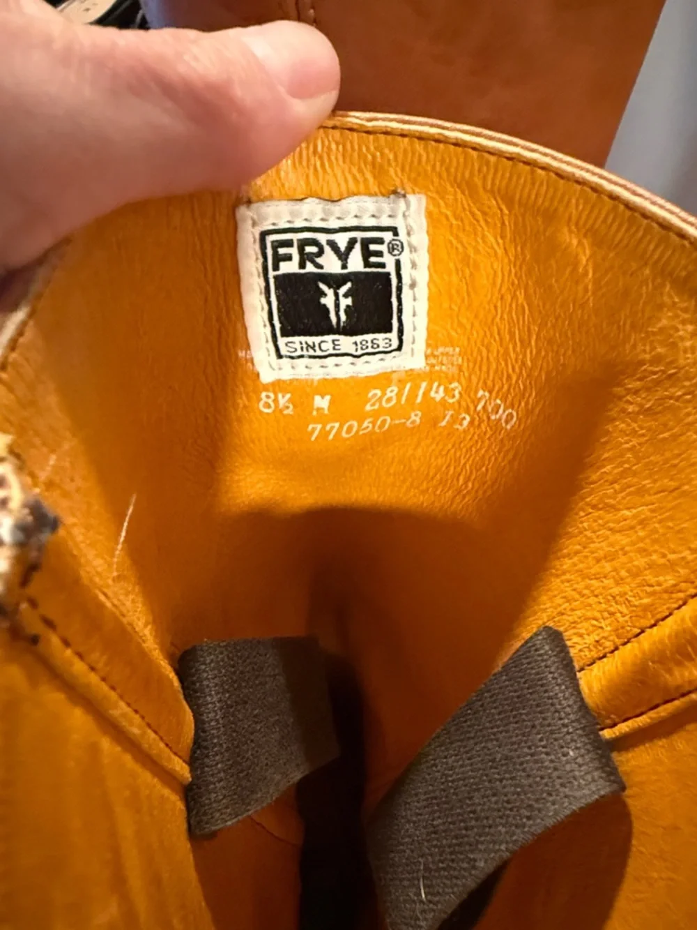 Frye Tan Leather Mid-Calf Boots - Picture 3 of 8